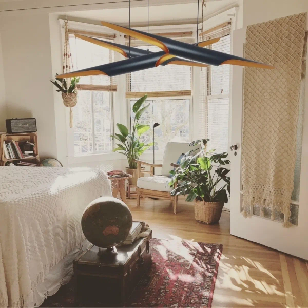 Podwieszana lampa belka Black tube ST-0502-1 Step czarna złota