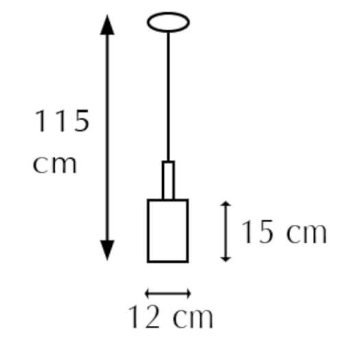 Loftowa lampa wisząca Lara 2021/1 BL 8C tuba czarna chrom