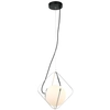 LAMPA wisząca CANTO PEN-5696-1-BKCR Italux szklana OPRAWA kula ZWIS ball klatka chrom czarna biała