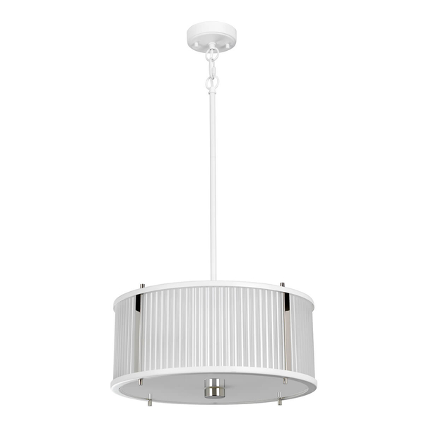 Żyrandol LAMPA wisząca Corona DL-CORONA-3P-WPN Elstead klasyczna OPRAWA okrągły zwis biały nikiel