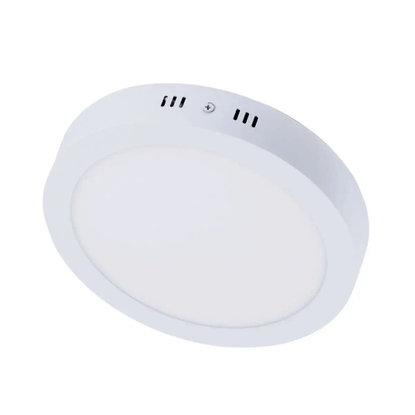 Plafon sufitowy SOLID PMO24NW LED 24W metalowy do salonu okrągły biały