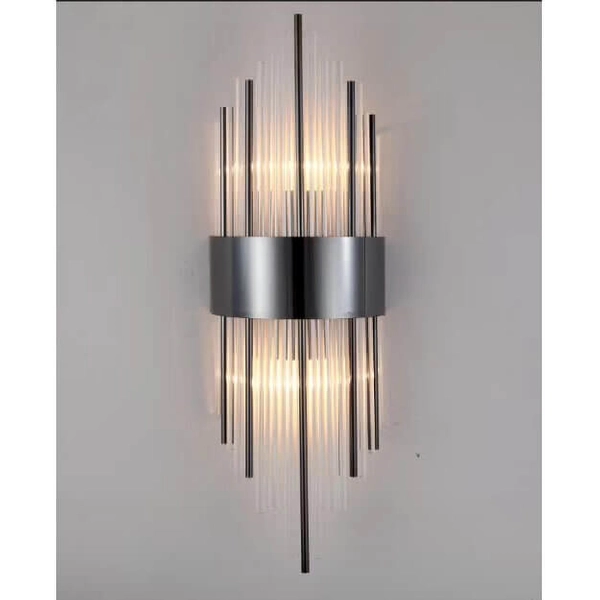 Lampa ścienna do holu Otto CGOTTO-BLACK-60 Copel kryształowa szklana czarna