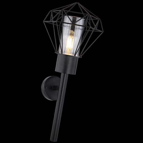 Elewacyjna LAMPA zewnętrzna HORACE 31355W Globo ścienna OPRAWA ogrodowa druciana outdoor IP44 czarna