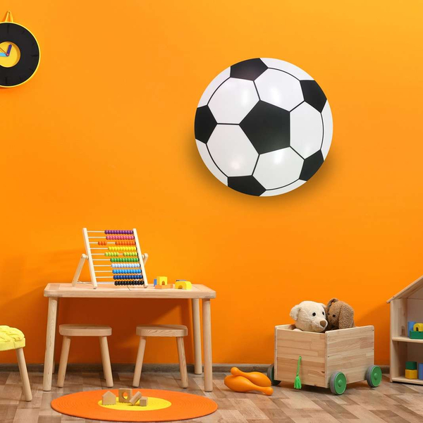 Dziecięca LAMPA sufitowa BALL ML6179 Milagro metalowa OPRAWA piłka nożna LED 18W 4000K plafon biały czarny