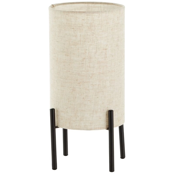 Stołowa lampa tuba Fairhill 93151/76 abażurowa beż czarna