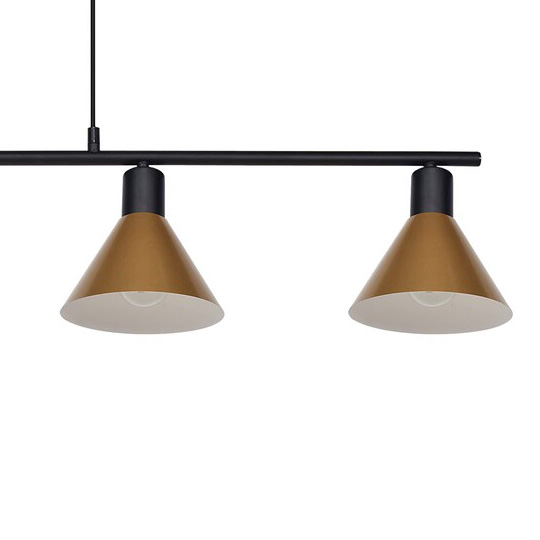 Wisząca lampa nowoczesna Alvaro 3160 do jadalni nad stół czarna złota