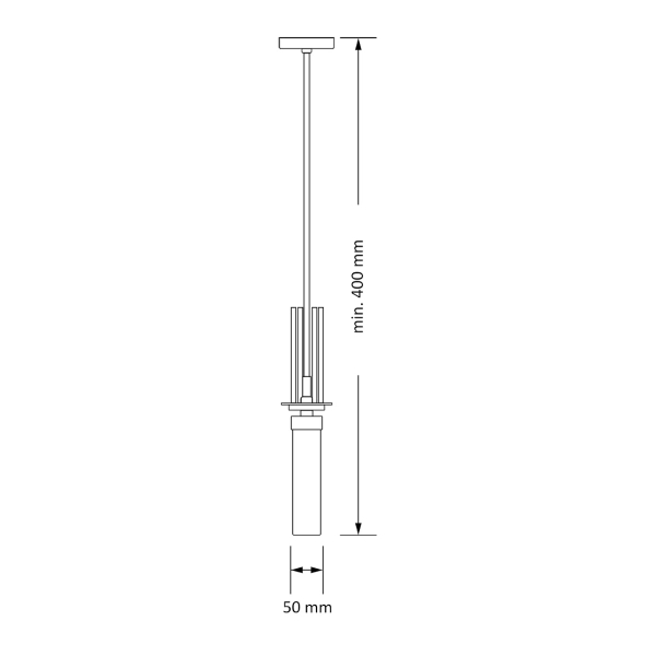 Wisząca lampa Mussa MUS-ZW-1 (ZM) LED 4,5 3000K tuba mosiądz biała