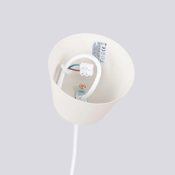 Lampa wisząca BILO SL.1704 beżowa owalna metalowa 1xE27