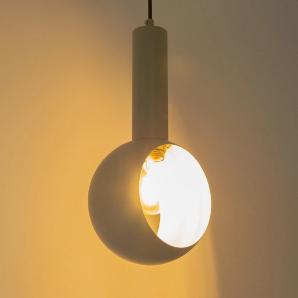 Lampa zwisająca Vitrum 41105 do kuchni okrąg round beżowa