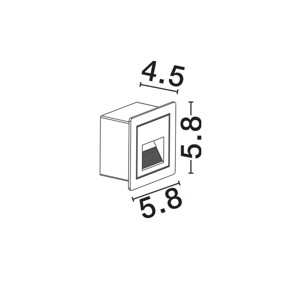 Kinkiet ścienny wpuszczany NORVEZO LE75322 LED 3W 3000K IP65 biała