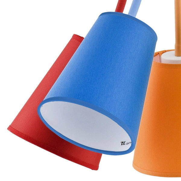 Lampa sufitowa do pokoju dziecięcego Wire 2107 TK Lighting tkaninowa kolorowa