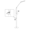 Podłogowa lampa do biura Ferrara 327369 LED 13W 3000-6000K regulowana biała