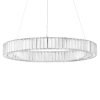 Okrągła lampa wisząca BAUTA LE42915 do sypialni LED 40W 3500K srebrna