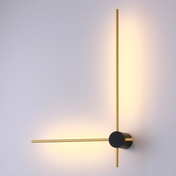 Kinkiet Wand 646901135 Elkim LED 12W 3000K oświetlający ścianę złoty czarny