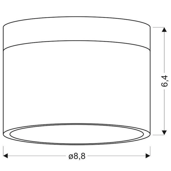 Spot lampa sufitowa 2273716 metalowa okrągła LED 9W 4000K czarny biały