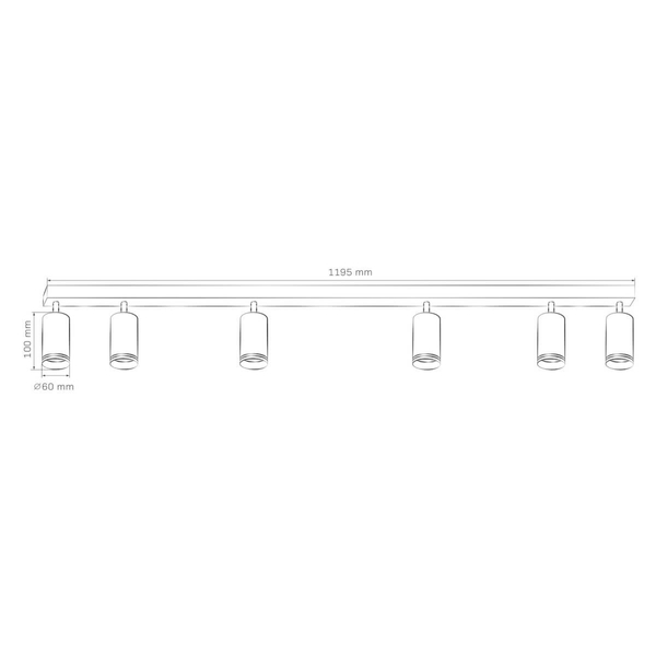 Lampa przysufitowa tubki PARIS 322364 regulowana czarny