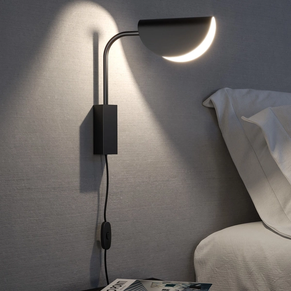 Kinkiet ścienny Mollis MOD126WL-01B do czytania czarny