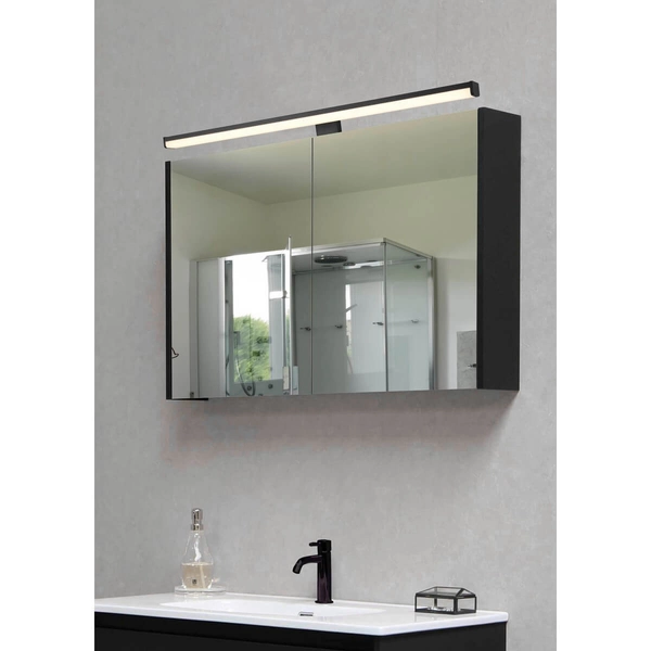 Ścienny kinkiet LINO 284116032 LED 11W 3000K IP44 do łazienki czarny