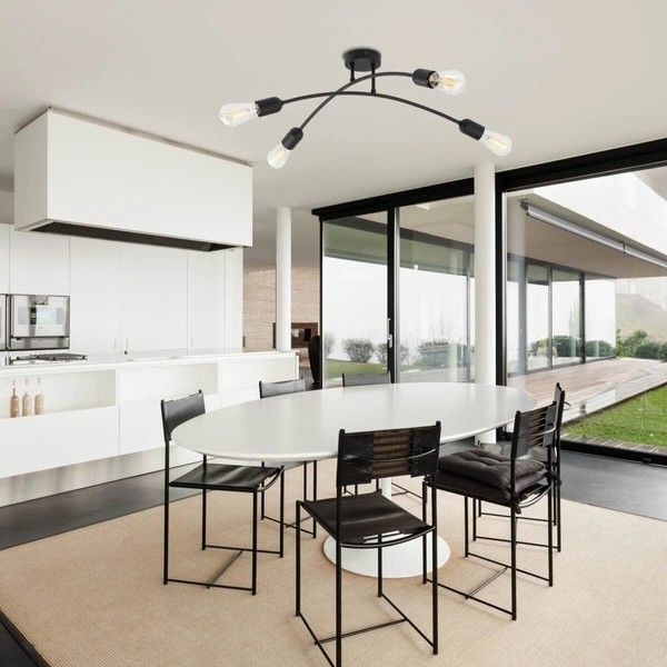 Lampa sufitowa rustykalna Helix 4687 TK Lighting do salonu metalowa czarna