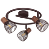 Sufitowa LAMPA retro ISABELLE 54817-3 Globo plafon OPRAWA metalowa spirala art deco rdzawa