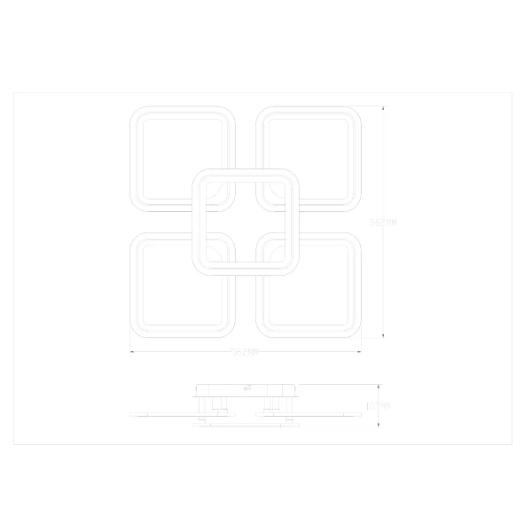 Ledowa natynkowa lampa Stellar MS232150R-WH LED 55W 3000-6000K biały chrom