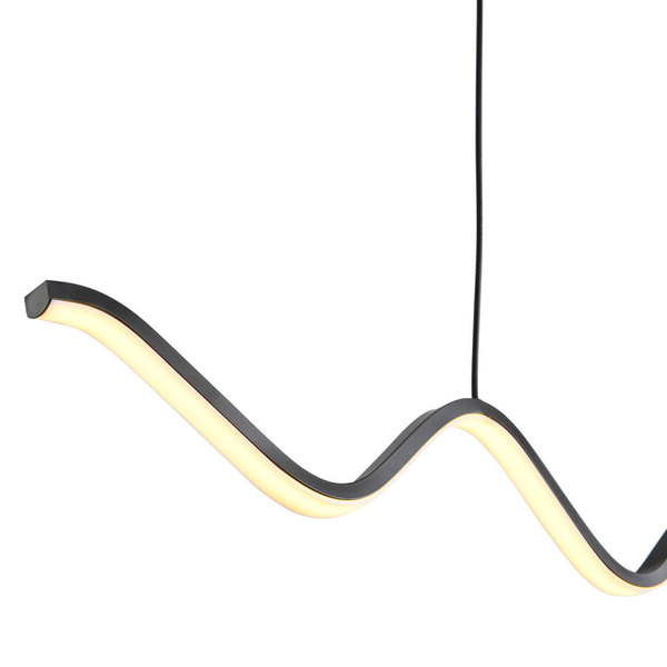 Lampa wisząca do salonu ZIGZAG ST-MD240602 BLACK LED 13W 3000K czarna