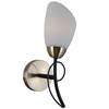 LAMPA ścienna CRISTINA WL-6706-1 Italux szklana OPRAWA klasyczny kinkiet czarny brąz biały