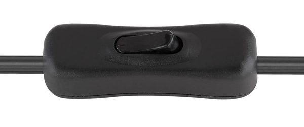 Lampka stojąca Hadera 15465T na komodę czarna przydymiona