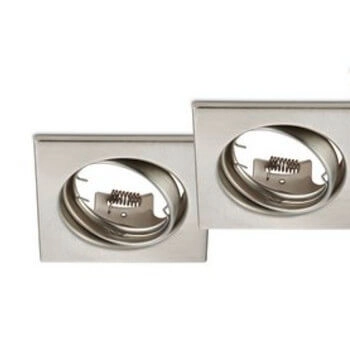 Trzy wpuszczane lampy kwadratowe JURA 650000307 sufitowe nikiel