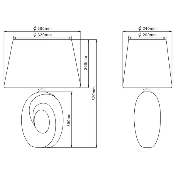 Nocna LAMPKA stojąca TABA R50521079 RL Light abażurowa LAMPA stołowa na biurko czarna złota
