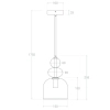 Lampa zwieszana Koloreno ABR-KOLO2-Z zielony czerwony pomarańczowy