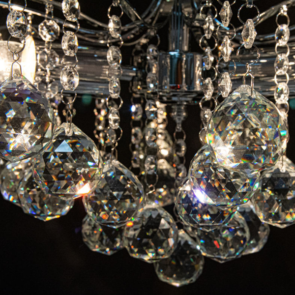 LAMPA wisząca Monte Carlo 6247/3 8C Elem metalowa OPRAWA crystal ŻYRADNOL glamour zwis chrom