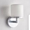 Szklana lampa ścienna Lipco 39608 IP44 do salonu chrom biały