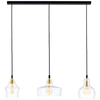 Skandynawska LAMPA wisząca LONGIS 10875305 Kaspa szklana OPRAWA loftowy ZWIS kaskada złota przezroczysta czarna