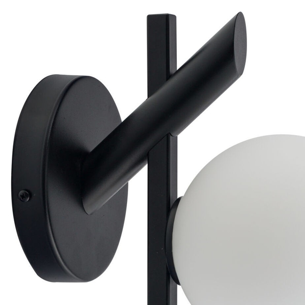 Szklana lampa ścienna ZOE 33328 Sigma modernistyczna kula czarna