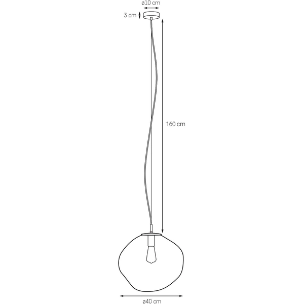 LAMPA wisząca AVIA L 10418115 Kaspa szklana OPRAWA zwis bursztynowy