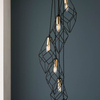 Kaskadowa wisząca lampa Jaxon 98151 loftowa nad wyspę czarna