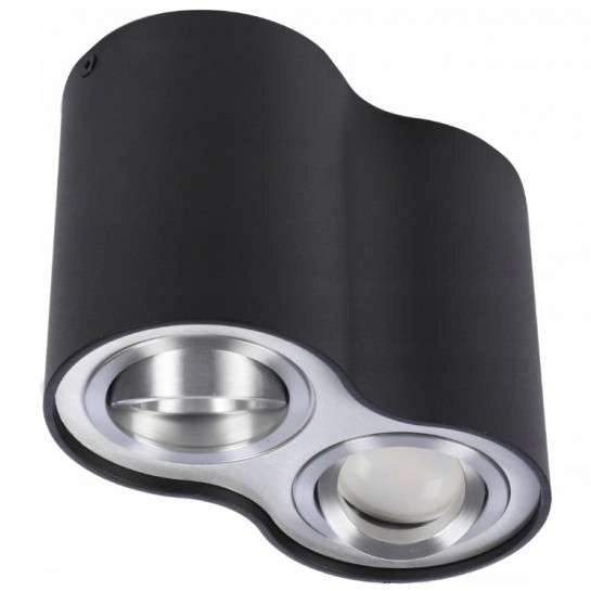 Plafon lampa sufitowa Bross AZ0782 metalowa tuba czarna chrom