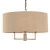 Jadalniana lampa wisząca Jamelia JAM0301 Dar Lighting beżowa mosiądz