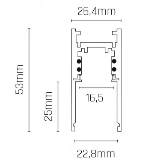 Natynkowa szyna Komatsu 6504 Shilo magnetyczna biała