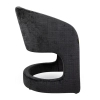 Czarny fotel SHELLY MM001501100357 kubełkowy tkaninowy wypoczynkowy 78cm