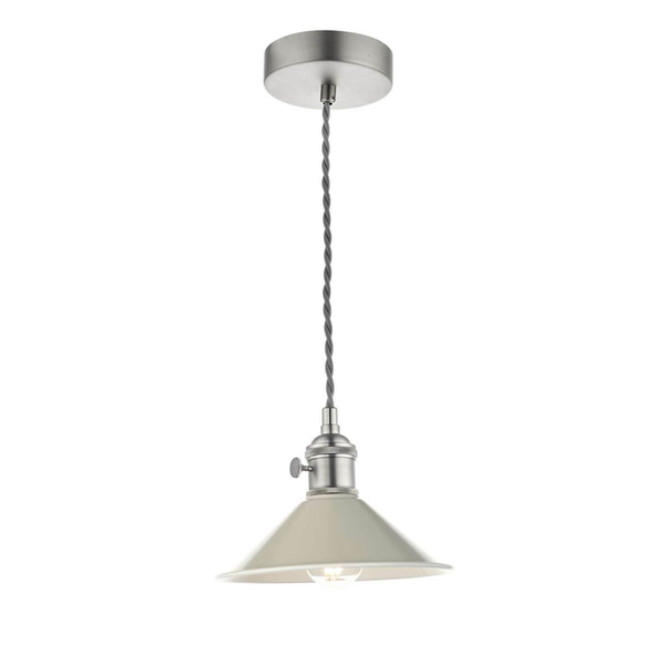 Wisząca lampa nad stół Hadano HAD0161-06 Dar Lighting chrom szara