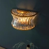 Naścienna lampa do sypialni L&-1106812 szklana mosiądz przezroczysta