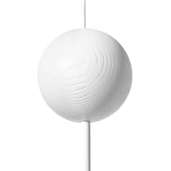 Kulista wisząca lampa nad stół Kello KEA111P0 drewniana biała