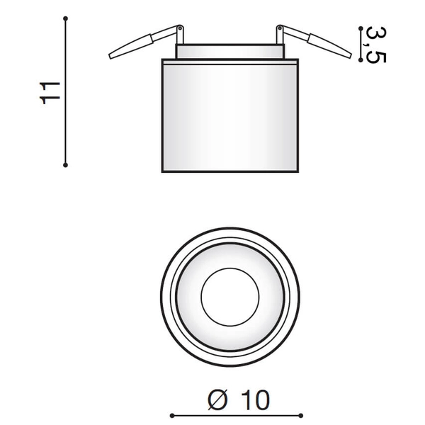 Podtynkowa lampa regulowana Costa AZ2705 LED 12W 3000K tubka biała