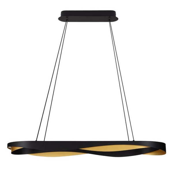 Wisząca lampa PATAPO LE44461 LED 62W 3000K fala czarna złota