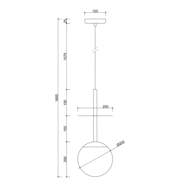 Wiszący metalowa lampa do kuchni PLAAT A PLA199P0 kula niebieski