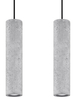 Betonowa LAMPA wisząca SL.0654 tuba OPRAWA ZWIS okrągły na listwie szare czarne