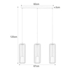 Lampa wisząca Falcon K-4931 tuby na listwie czarne