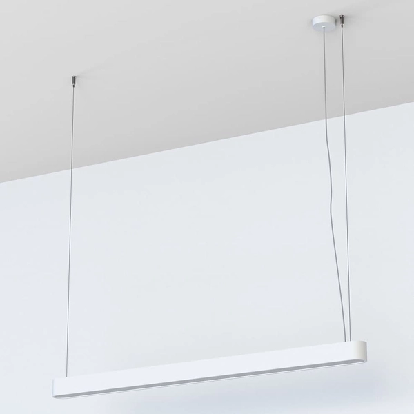 Lampa wisząca podłużna Soft 7537 Nowodvorski do jadalni metalowa biała